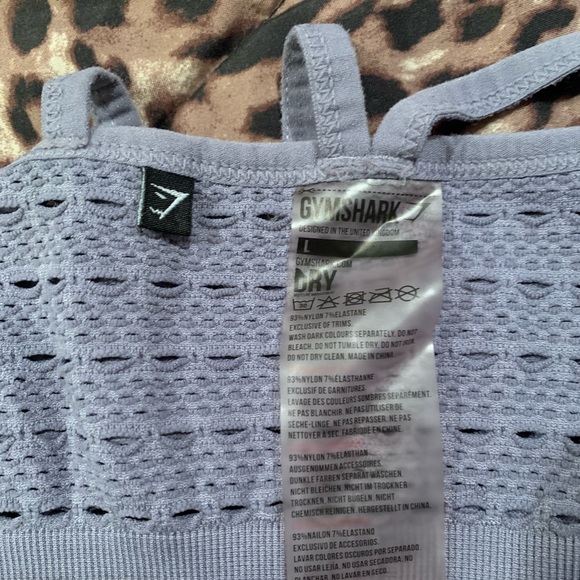 Gymshark Energy Seamless Crop Top Steel Blue - Picture 6 of 7